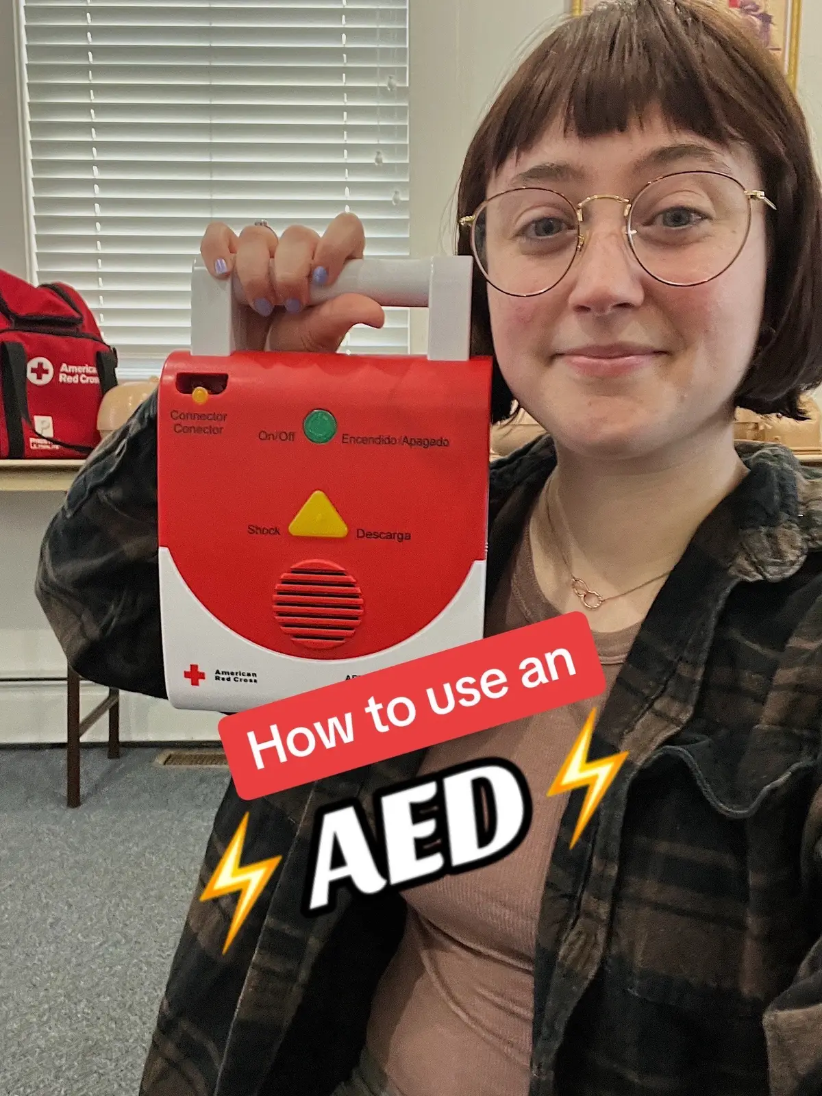 The sooner you start CPR and use an AED during cardiac arrest, the better a person's chance for survival. 📲 Swipe through these AED skills you'll learn when taking a lifesaving class with us. #AED #CPR #FirstAid #FirstAidSteps #CardiacArrest #LearnOnTikTok