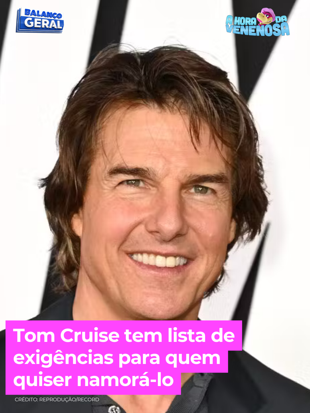 Uma lista de exigências para a namorada ideal feita por Tom Cruise teria vazado e agitado a internet. Entre os requisitos para usar uma aliança combinando com o astro de Hollywood seria o de não usar salto, principalmente em premiações e tapetes vermelhos. As candidatas ainda precisam ter a mesma religião que ele e, ainda, estarem dispostas a se casar. Saiba mais! #AHoraDaVenenosa #BalançoGeral #tomcruise #atordehollywood #listadeexigencias #namorada #namoro