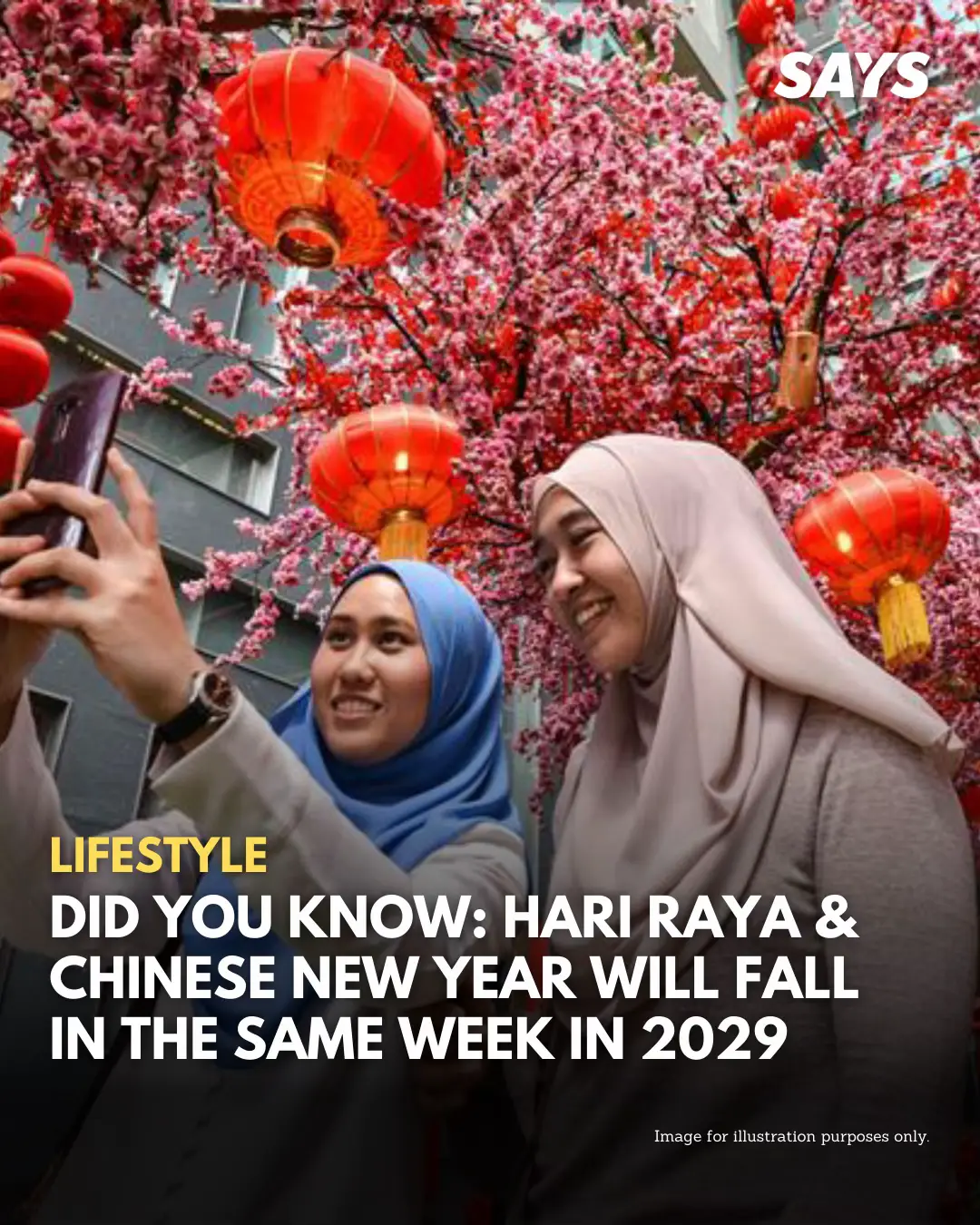 Did you know that Hari Raya Aidilfitri will coincide with Chinese New Year in 2029, 2030, and 2031? The phenomenon has been fondly dubbed Gongxi Raya, or Kongsi Raya, a portmanteau of popular Chinese New Year wish gong xi fa cai and Malay words kongsi, which means ‘to share’, and raya, which means ‘celebration’. The coincidence happens due to the festivals’ reliance on lunar calendars. More specifically, the date of Chinese New Year is determined by looking at the traditional Chinese calendar, a lunisolar calendar, while Hari Raya is determined by the Islamic calendar, a purely lunar calendar. It’s going to be special, as the occurrence of Hari Raya coinciding with Chinese New Year only happens every 30 years! The last Gongxi Raya occurred in 1996, 1997, and 1998. Hahhhh nanti all the ig captions will be ‘GXFCSHRMZB’ 😂 Read the full story at http://www.says.com! Image credit: