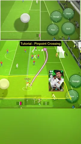 Tutorial skill Pinpoint Crossing #gdgefootball #efootball #efootball2024 #efootball2024mobile 