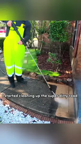 This Driveway had Not Been Cleaned for a While Until we Arrived #jambootrimming #cleanmoss #cleaninggarden #gardening #powerwash #cleaningvideo #exteriorcleaning #cleanwithme #pressurecleaning #satisfyingvideo #pressurecleaner #cleaningtok #lawn #lawntok #satisfy #wash #mossremoval #renovationlife #renovation #cleaning 