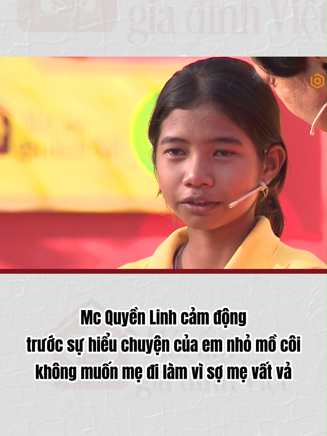 Không chỉ có Mc Quyền Linh nỗi sợ của em nhỏ khiến cả trường quay phải rơi nước mắt  #nghesicuacongchung #maiamgiadinhviet #mcquyenlinh #hamlettruong