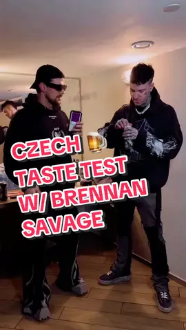 Gave @brennansavage some 🇨🇿 🍺 to taste 👀 . . . #fyp #ceskytiktok #ceskepivo #czechbeer #brennansavage #pilsnerurquell #rate1to100 #emorap  #praguetoday