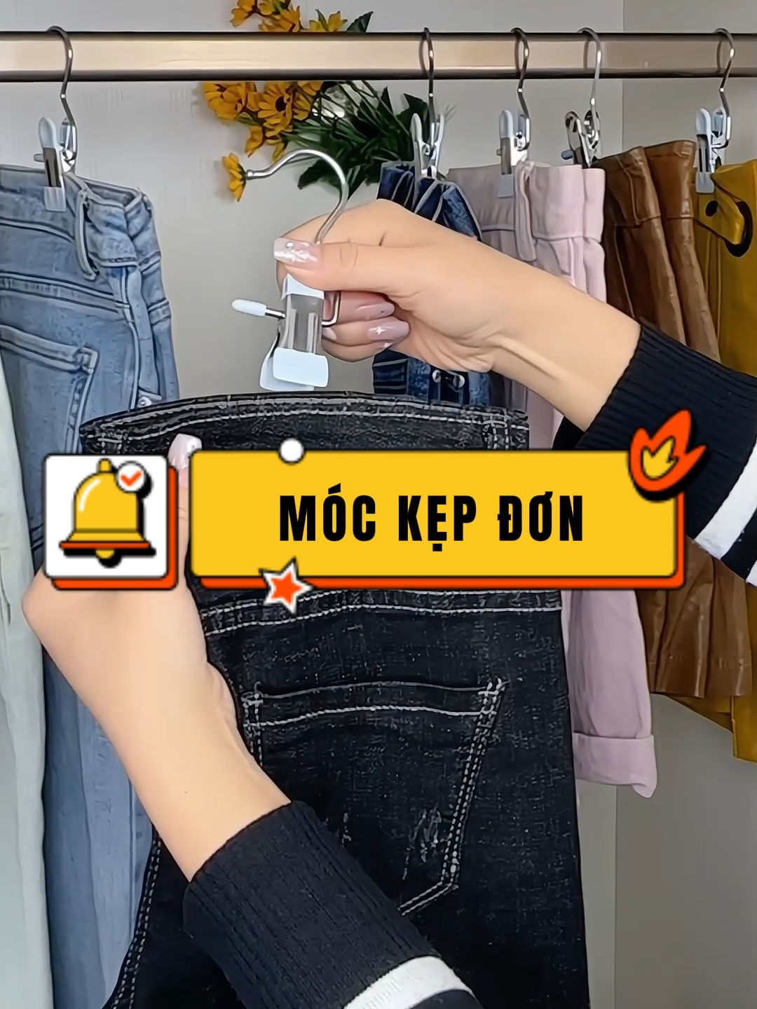 Combo 50 chiếc móc kẹp đơn đa năng, treo: quần áo, mũ, nón, vớ,... #reviewtattantat #review #mockepdon #mockepquanao