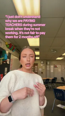 The amount of times I hear “well you’re getting paid during summer break to do nothing” LOL LET’S BE REAL. Teachers can spread out their 10 month pay over 12 months. Its still only 10month pay. #unpopularopinion #teacherop #commonsense #comeforme #unpopularteacheropinion #spittingfacts #facts #teachersoftiktok #teachtok #funnyteacher #truth #teacherfyp 