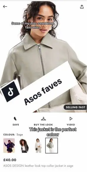 Some of my ASOS favourite saved items 