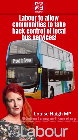 #LabourParty #ShadowTransportSecretary #LouiseHaighMP #Buses #BusNetwork #PublicTransport #BusServices #Passengers #GE2024 #GeneralElection