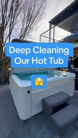 Do hot tubs gross you out? 🫢 #springcleaning #cleaningtiktok #backyard #renovation 