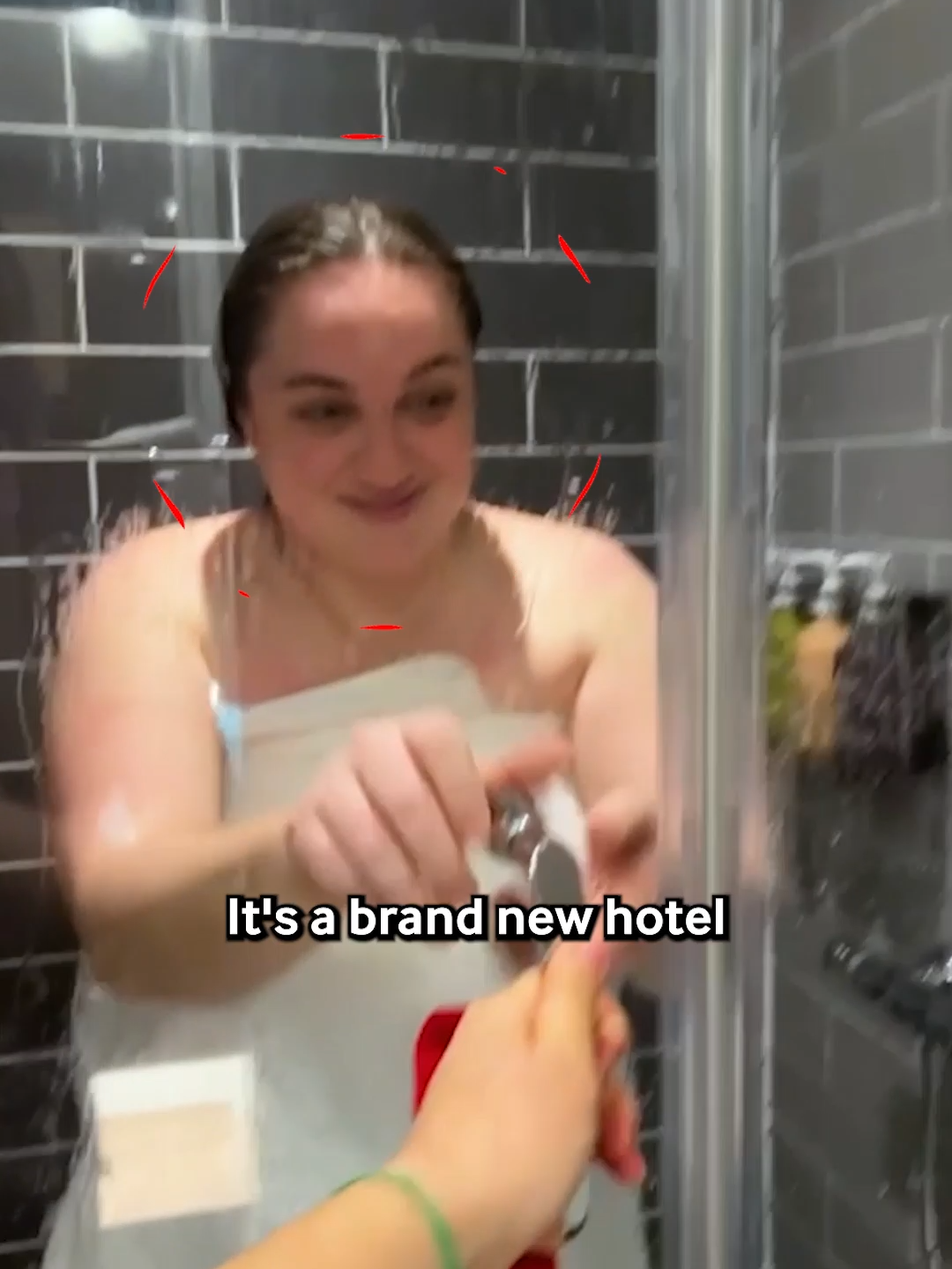 As If She Got Stuck In The Shower 😂 #stuck #showers #fails #friend #fail #hotel #fyp