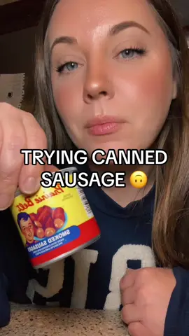 this was… INTERESTING 🤔 #sausage #smokedsausage #meat #protein #cannedmeat #dollargeneral #dollartree #groceries #tastetest #foodreview #nostalgia #dinner #dollargeneralmarket #weirdfood #weirdfoodcombos 