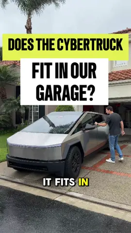 I was genuinely shocked that the Tesla Cybertruck fit in our rather small two car garage!! 🤯 Elon was true to his word!!  This is so great because all of our neighbors with trucks park them in the driveway so really wasn’t expecting this outcome. 👏🏻  #cybermom #cybertruck #tesla #ev #evtruck #besttruck #trucklife #evtruck #cybertrucksize 