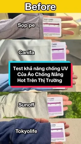 Kết quả test khả năng chống UV của các loại áo chống nắng trên thị trường #uv #chonguv #aochongnang #aokhoac #thoitrang #aochongnangnam #aochongnangnu 