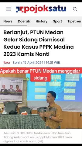 Gelar sidang kedua untuk bupati Mandailing Natal. #fypシ゚viral #viralvideo #kecranganPPPKmadina 
