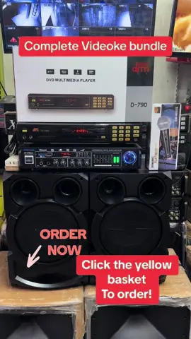 (Complete Bundle) speaker and amplifer with videoke player amplfier free microphone