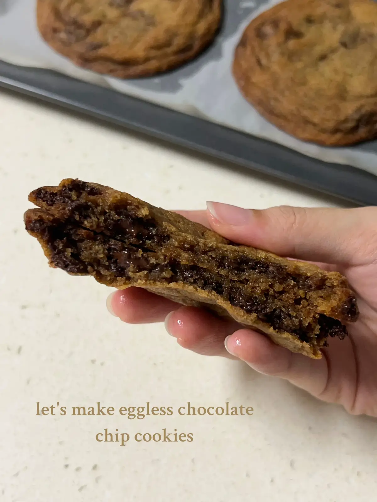 someone asked for an egg substitute for the chocolate chip cookie recipe i posted so i had to do a ton of research on possible substitutions and im so glad the one i chose worked out so well  #chocolatechipcookies #egglesschocolatechipcookies #FoodTok #homebaking 