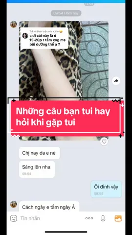 Trả lời @K.Van😛 những câu bạn tui hay hỏi😂😂 Tắm xong bôi dưỡng nha! #skincare #chiase #xuhuong2024 #nguyệtđậuđỏ 