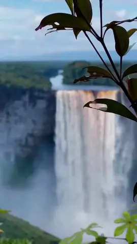 Kaieteur Falls -- 许多游客来圭亚那主要为看这个瀑布。Kaieteur瀑布高741英尺，据说比尼亚加拉大瀑布高约四倍，是世界上最大的单滴瀑布（单层落差最大的瀑布），也是世界上最强大的瀑布之一。