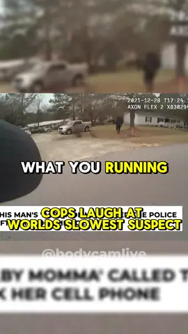 Atleast be fast if your going to run. #cops #fyp #police #caught #Running 