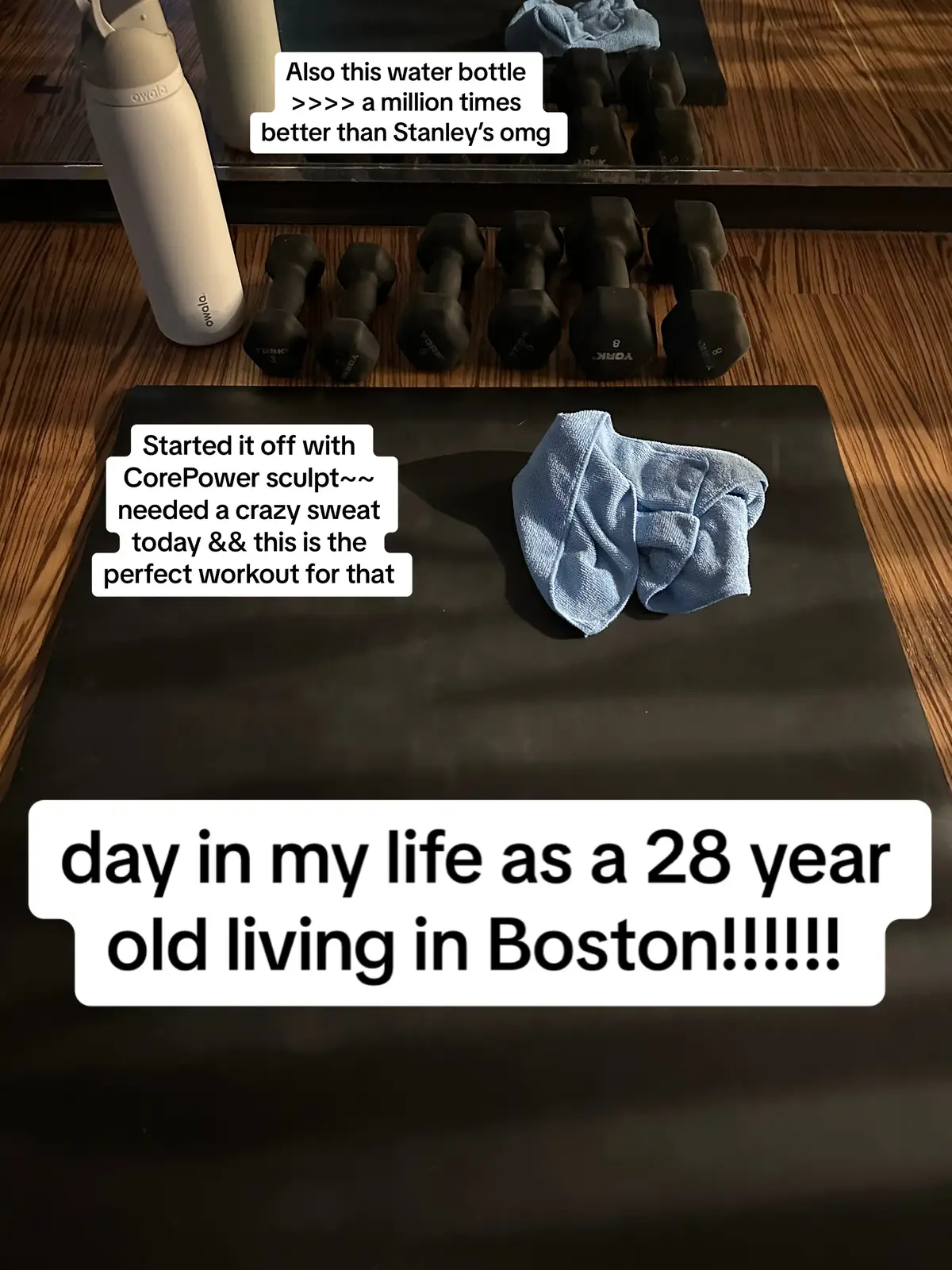 Day in my life!!!  #dayinmylife #dayinthelife #diml #wfh #corporate #boston #bostontiktok #workoutroutine #skincareroutine #cerave #dinner #healthy #foodideas #goldenretriever #goodboy #Vlog #thursday @CeraVe @DERMA E @elaluz @Owala 