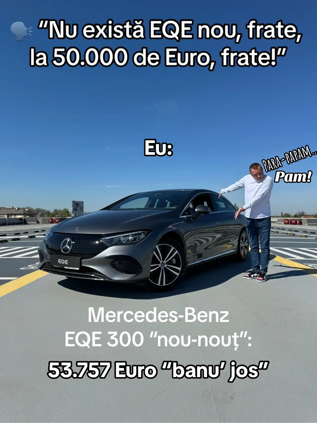 Cum sună 613 km. autonomie la 53.000 Euro banu’ jos, mașină nou-nouță?! #mercedesbenzeqe #tiriacauto 