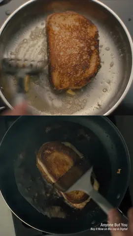 every good love story starts and ends with a grilled cheese #Sony #SonyPictures #AnyoneButYou #SydneySweeney #NationalGrilledCheeseDay 