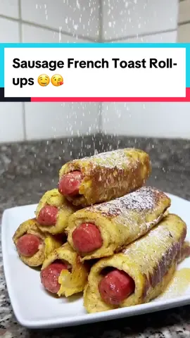 Sausage French Toast Roll- Ups 🤤😋 Easy| Breakfast | French Toast Ingredients ⬇️ 6 slices sandwich bread 6 cooked sausage  2 large eggs 2 Tbsp milk ½ teaspoon cinnamon ½ teaspoon vanilla extract unsalted butter, as needed  #frenchtoast #frenchtoastrecipe #breakfast #easybreakfast 
