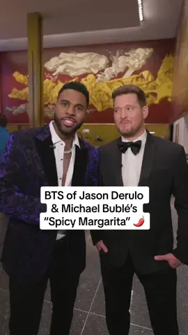 @Jason Derulo & @Michael Bublé show off what went down at the video shoot for their collab “Spicy Margarita” at Voltaire @The Venetian Resort Las Vegas — the same place #JasonDerulo’s Vegas residency kicks off May 24. 🌶️🎉 #jasonderulo #michaelbuble #behindthescenes #spicymargarita #musicvideo #interview #lasvegas #residency 
