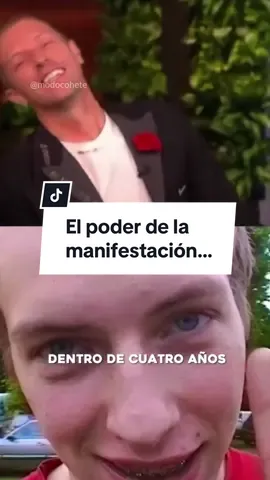 Ahora manifiéstalo tú: “yo, (tu nombre) dentro de 4 años (menciona aquí tu sueño)”. ✨ ¡Vamos a lograrlo tripulación! 🚀 #manifestar #manifesting #chrismartin #coldplay #manifestarsueños #manifestarabundancia #mapadesueños #decretar #theellenshow