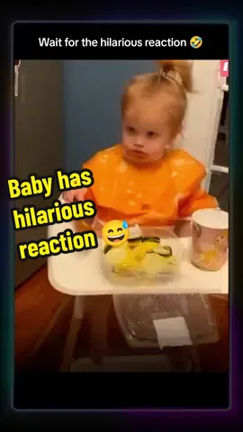 Baby has hilarious reaction after dad swaps her food 😅🤣 #funny #baby #funnybaby #funnybabies #funnyvideos #fyp #foryou 