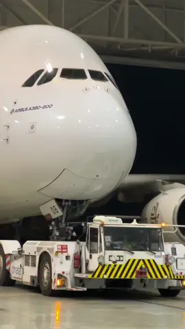 A380 Entry… #a380 #aviation #aviationdubai #dubailife #emiratesairlines #dubaitiktok #aviationgeek #metalbirdsierra #airbuslovers #airbus #towing #aviationdaily #aircraftmaintenance #pilot 