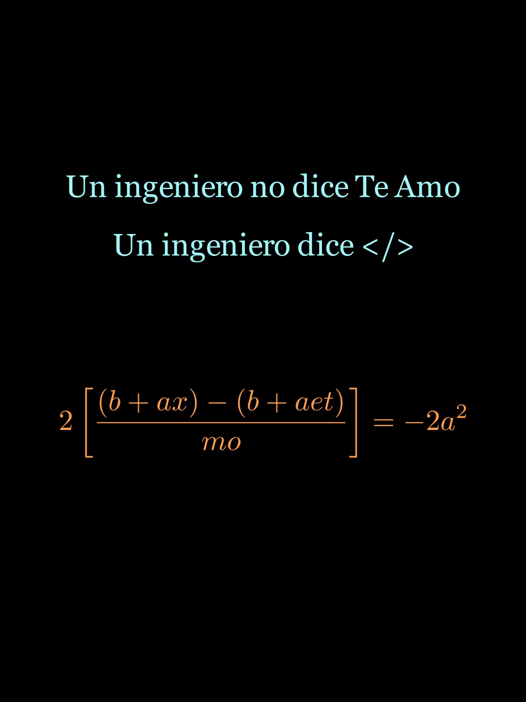 Un ingeniero dice ... #Ingeniería #Amor #TikTokIngeniero #Ciencia #manim #programacion #viral #fypシ #IngenieríaRomántica #CienciaConAmor #AmorEnFórmulas