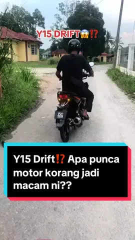 Y15 Drift⁉️ Apa punca motor korang jadi macam ni?? #fyp #fypシ #daniagarage #rempitotaktakkosong #bengkelmotorkajang 