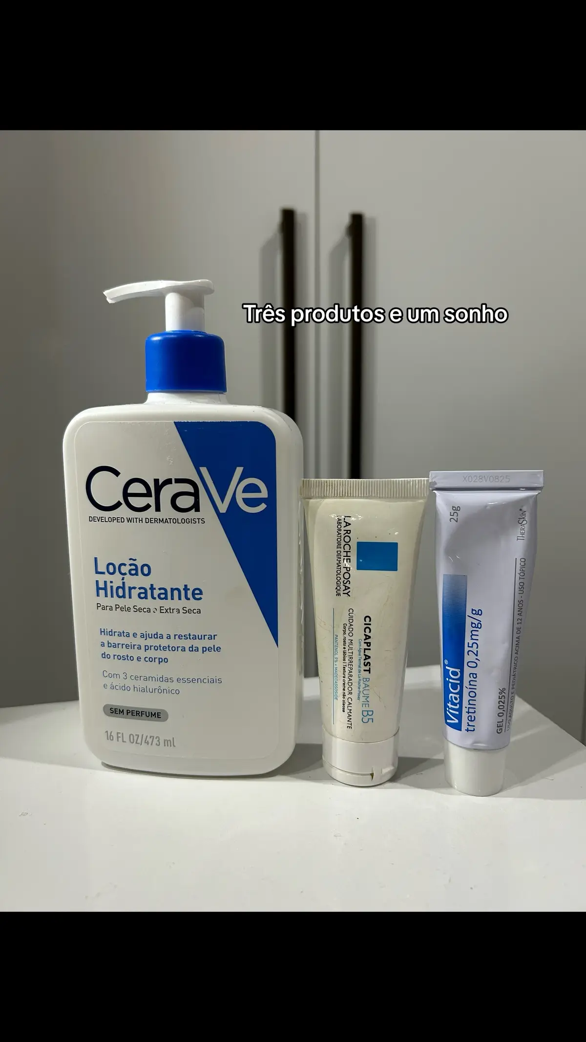 Três produtos e um sonho#vitacid #vitacidgel #manchasdeacner #cerave #tretinoina