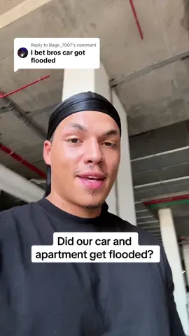 Replying to @Bagir_7007 we just arrived back in dubai and went straight to go check on our car and apartment after the crazy storm dubai endured ⛈️⛈️ Luckily we weren’t affected by the storm and our hearts go out to the people who lost their possessions, cars, homes and loved ones during this unprecedented storm🤲❤️ #husbandwife #dubai 