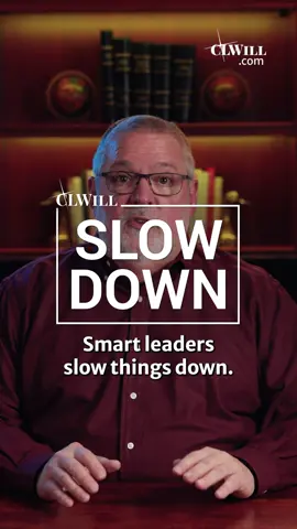 Smart Leaders Sometimes Slow It Down #leadership #leadertok #management