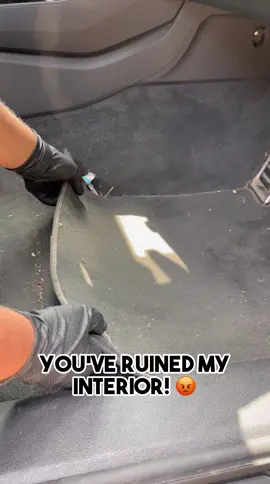 We ruined this customers interior! 🫨 #oddlysatisfying #satisfyingvideo #asmr #viral #cardetailing #detailing 