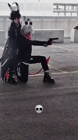 FAKE PROPS‼️ Call 1800-666-HELL for our 2 for 1 💀 limited offer!! @Ｆｅｌｉｘ as Blitzø 🔥 #helluvaboss #helluvabossblitzo #helluvabossmoxxie #helluvabosscosplay #blitzo #moxxie #blitzohelluvaboss #moxxiehelluvaboss #IMP 