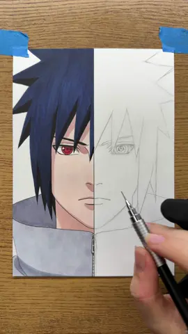 ANIME X REALISTIC Sasuke Uchiha #naruto #narutoshippuden #sasuke #sasukeuchiha #uchihasasuke #anime #manga #drawing #desenho #dibujo #sharingan #rinnegan #revenge 