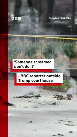 Police say a man is in a critical condition after setting himself on fire outside Donald Trump's trial courthouse in New York. #DonaldTrump #Trump #DonaldTrumpTrial #Court  #Manhattan#NewYork #US #Fire #NYPD #BreakingNews #News #BBCNews