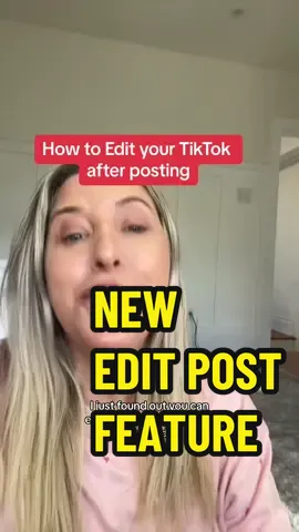 I will edit this later just because i can!  its called edit post button go see if you have it #tiktokupdate #editpost #tiktokeditingtips #tiktokediting 