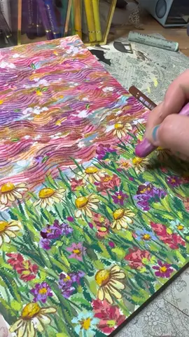Did you have any idea  did it correspond with Batman’s idea  #ktscanvases #colorfulart #floralart #abstractart #art #artprocess #watercolorart #oilpastel #coloredpencil #colorfulart 