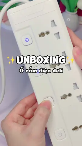 Ổ cắm điện đa năng deli #unboxing #vairal #xuhuongtiktok #review #xuhuong 