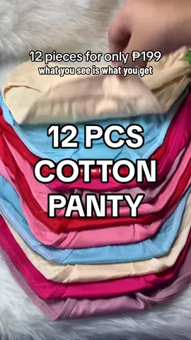 12 Pcs Cotton Panty! 😍 #foryoupage #fyppppppppppppppppppppppp #fypシ #tiktokfinds #viral 