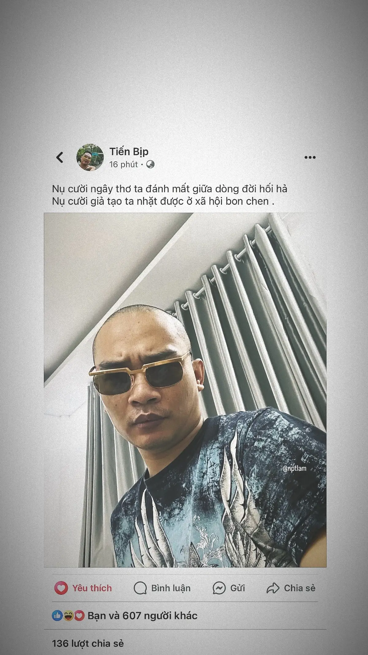 Nụ cười ngây thơ ta đánh mất giữa dòng đời hối hả. Nụ cười giả tạo ta nhặt được ở xã hội bon chen... #caphay #viral 