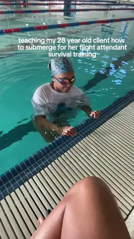 teaching my 28 year old client how to submerge for her flight attendant survival training   #swimlessons #swim  #swimming #swimmingpool #pool #swimmer #atlantaswimlessons  #howtoswim #learntoswim #learninghowtoswim #blackswimminglessons 