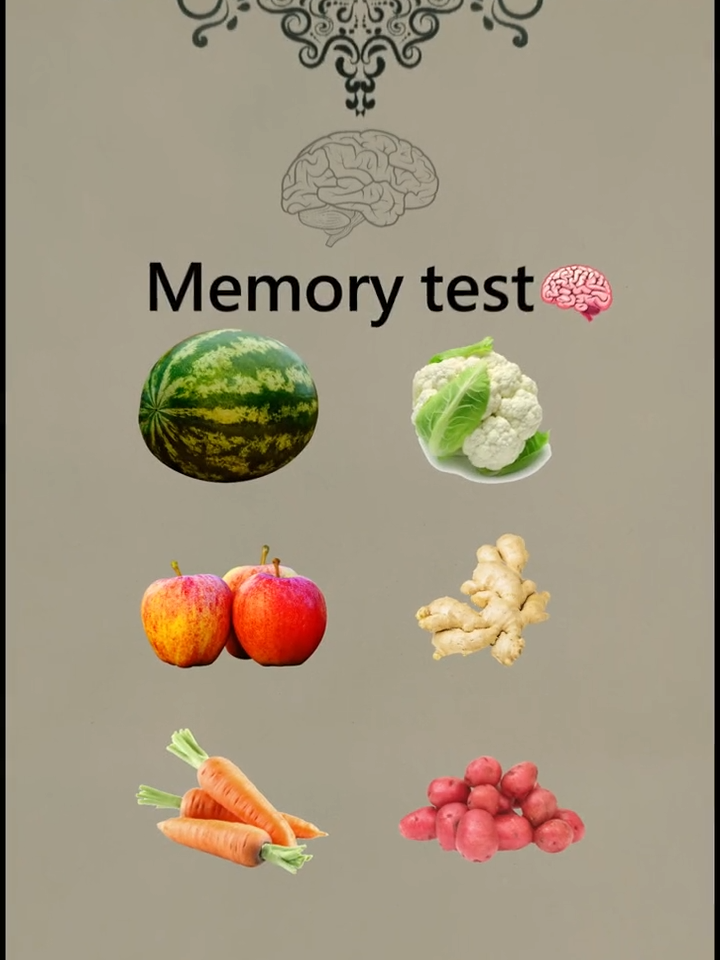 Memory Test🧠. Share your result in the comment! #fruit #memory #memorytest #test