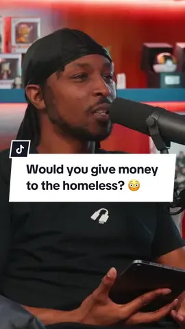 Would you give money to the homeless? 😳 #WhatsGood #Podcast #JME #Miniminter #Randolph 