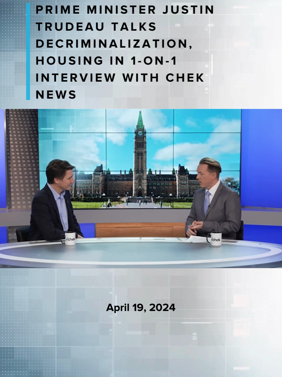 Prime Minister Justin Trudeau came to the CHEK Media Centre on Friday for a sit down interview.  In the one-on-one interview, Trudeau discussed issues affecting Vancouver Island and British Columbia as a whole, including drug decriminalization, housing, and public safety. #politics #politicstiktok #canada #trudeau #justintrudeau #britishcolumbia #victoria #vancouverisland #yyj #yvr #liberals #interview #canada_life #news #localnews #CHEKNews