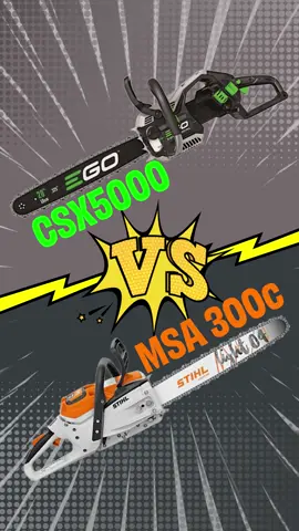 Csx5000 vs Msa300c  . . . . #c#chainsawjennac#chainsaww#woodworkc#carvere#egochainsaws#stihlchainsawb#batteryb#bluecollar