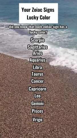 Your zodiac sign lucky color #zodiacs #astrology #fyp 